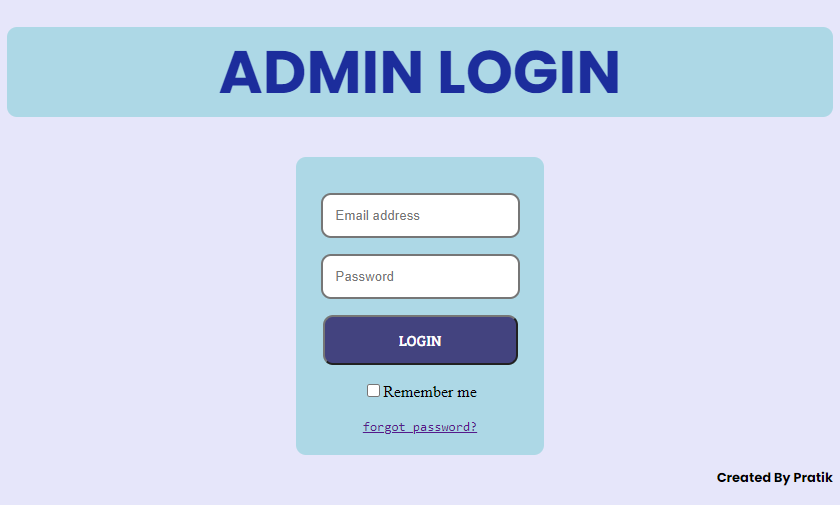 Project: Login Page