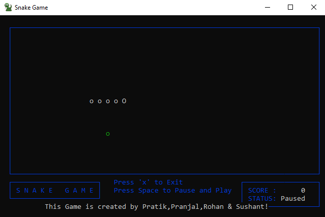 Project: Snake Game